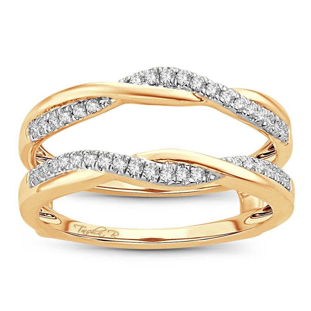 14K 0.25CT Diamond RING GUARD.