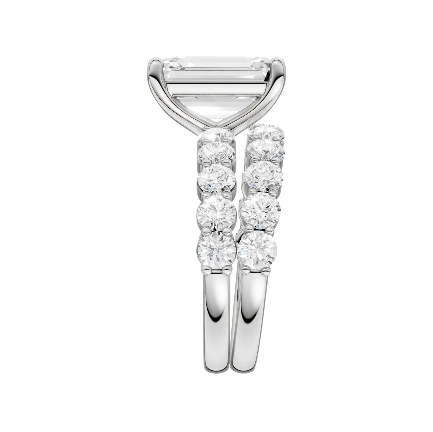 14K 4.00CT Certified Lab Grown Diamond Bridal Set