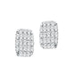 10 Karat White Gold 0.12 Carat Diamonds Cushion Stud Earrings-0125162-WG