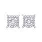 10 Karat White Gold 0.49 Carat Diamonds Square Earrings-0125980-WG