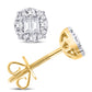 14 Karat Yellow Gold 0.25 Carat Diamonds Round Earrings-0126218-YG