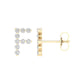 10 Karat Yellow Gold 0.25 Carat Diamonds Initial (F) Earrings-0127814-YG
