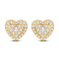 14 Karat All Yellow Gold 0.50 Carat Diamonds Heart Earrings-0128078-ALY