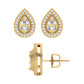 10 Karat Yellow Gold 0.33 Carat Diamonds Pear Earrings-0130028-YG