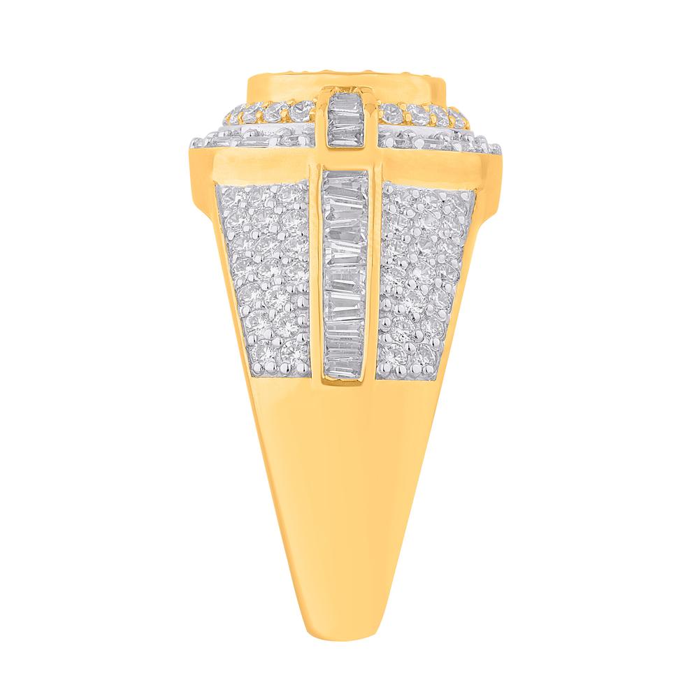 10 Karat Two-Tone Gold 1.93 Carat Diamonds Designer Men's Ring-0329265-TT