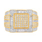 10 Karat Two-Tone Gold 1.69 Carat Diamonds Designer Men's Ring-0329268-TT