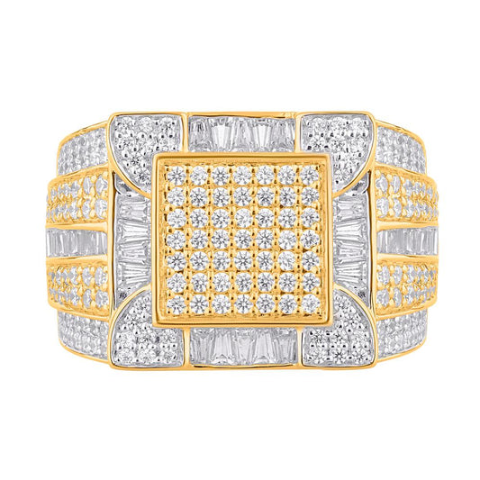 10 Karat Two-Tone Gold 1.69 Carat Diamonds Designer Men's Ring-0329268-TT