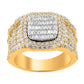 10 Karat Two-Tone Gold 2.25 Carat Diamonds Designer Men's Ring-0329280-TT