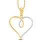 10 Karat Yellow Gold 0.05 Carat Diamonds Heart Pendant-0825069-YG