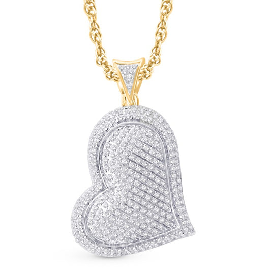 10 Karat Yellow Gold 0.25 Carat Diamonds Heart Pendant 0825198-YG