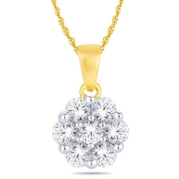 10 Karat White Gold 0.25 Carat Diamonds Flower Pendant-0825231-WG