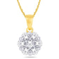 14 Karat Yellow Gold 0.50 Carat Diamonds Flower Pendant-0825232-YG