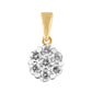 10 Karat Yellow Gold 0.75 Carat Diamonds Flower Pendant-0825233-YG-10 KT