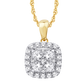 14 Karat Yellow Gold 0.75 Carat Diamonds Cushion Pendant-0825264-YG