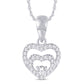 10 Karat White Gold 0.13 Carat Diamonds Heart Pendant-0825409-WG