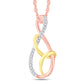 10 Karat Triple-Tone Gold 0.05 Carat Diamonds Infinity Pendant-0825908-TTT