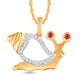 10 Karat Yellow Gold 0.09 Carat Diamonds Snail Pendant-0825922-YG