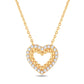 10 Karat Yellow Gold 0.20 Carat Diamonds Heart Pendant-0825935-YG