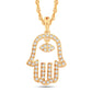 10 Karat All Yellow Gold 0.16 Carat Diamonds Hamsa Pendant-0825948-ALY