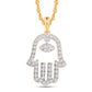 10 Karat Yellow Gold 0.16 Carat Diamonds Hamsa Pendant 0825948-YG