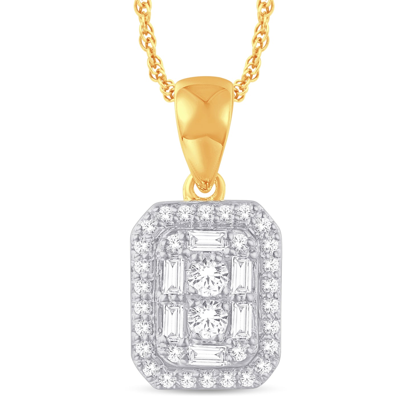 10 Karat Yellow Gold 0.22 Carat Diamonds Classic Pendant-0826103-YG