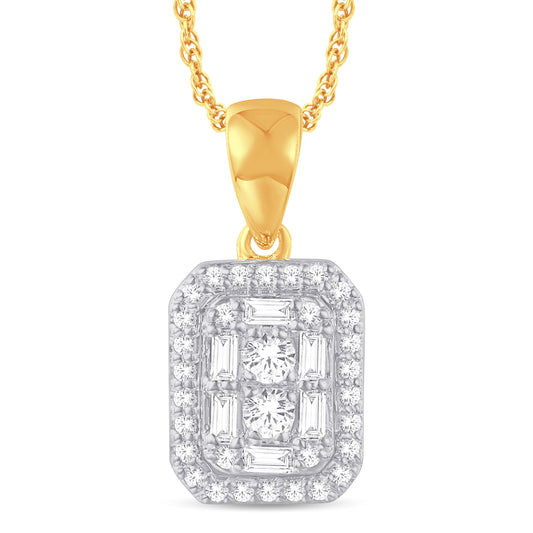 10 Karat Yellow Gold 0.22 Carat Diamonds Classic Pendant-0826103-YG