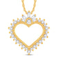 10 Karat All Yellow Gold 0.28 Carat Diamonds Heart Pendant-0826106-ALY