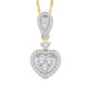 10 Karat Yellow Gold 0.21 Carat Diamonds Heart Pendant-0826116-YG