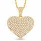 10 Karat All Yellow Gold 0.94 Carat Diamonds Heart Pendant-0826117-ALY