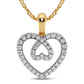 10 Karat Yellow Gold 0.21 Carat Diamonds Heart Pendant-0826864-YG