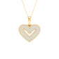 10 Karat Yellow Gold 0.25 Carat Diamonds Heart Pendant-0827935-YG