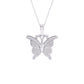 10 Karat White Gold 0.25 Carat Diamonds Butterfly Pendant-0827947-WG