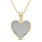 10 Karat Yellow Gold 0.10 Carat Diamonds Heart Pendant-0829233-YG