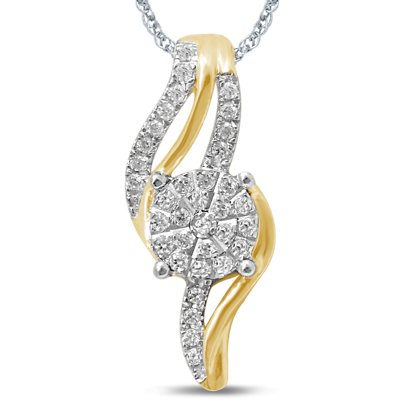 10 Karat Yellow Gold 0.20 Carat Diamonds Fashion Pendant-0829276-YG