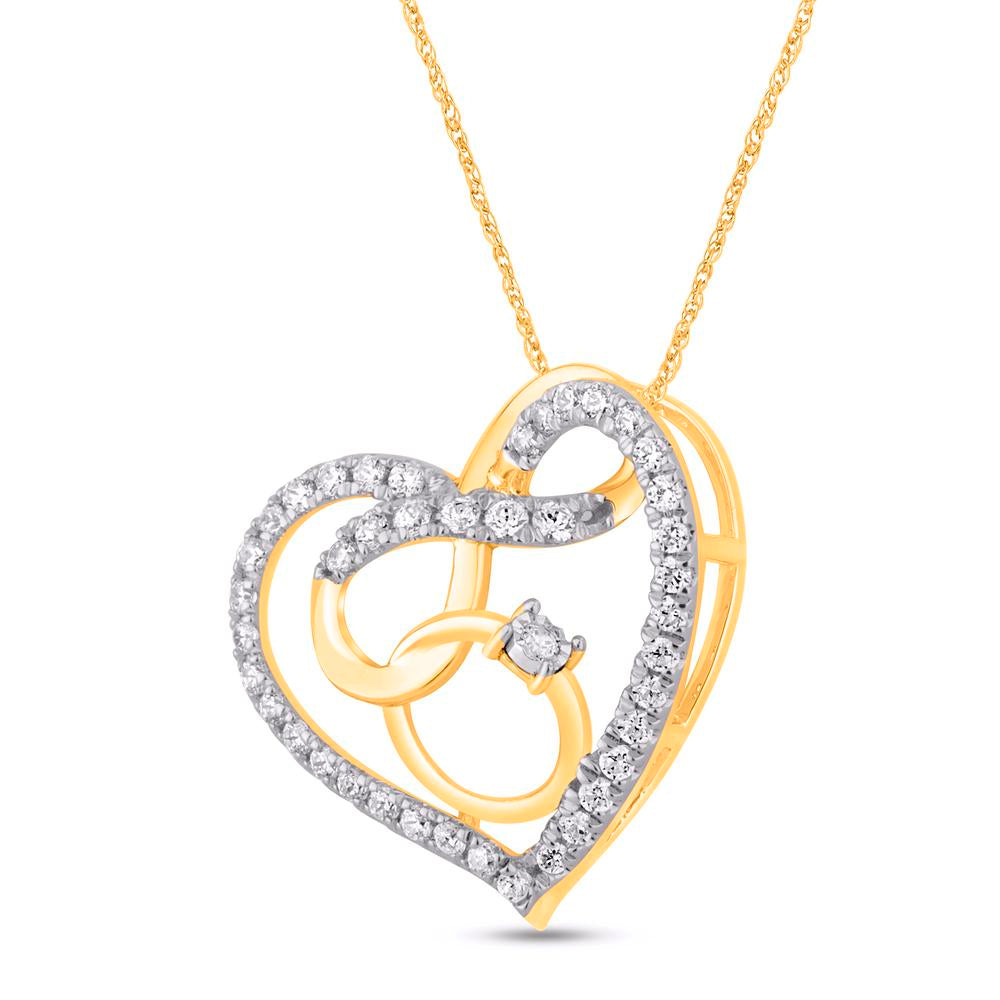 10 Karat Yellow Gold 0.25 Carat Diamonds Fashion Pendant-0829294-YG