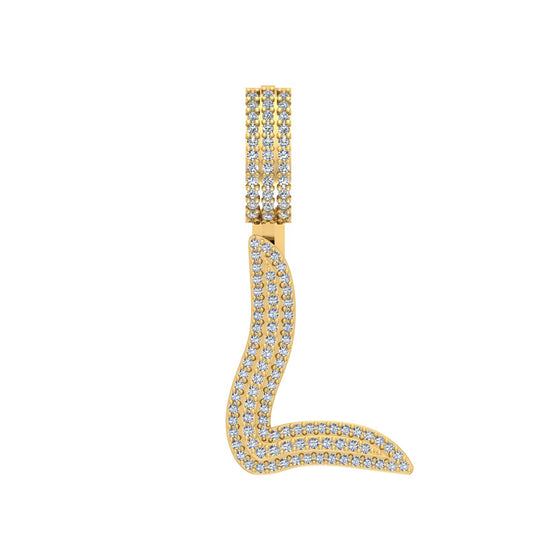 10 Karat Yellow Gold 0.75 Carat Diamonds Initial (L) Pendant-0830029-YG