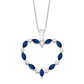 14 Karat White Gold 0.67 Carat Diamonds Heart Pendant With Chain-0832846-WG