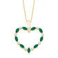 14 Karat Yellow Gold 0.67 Carat Diamonds Heart Pendant With Chain-0832847-YG