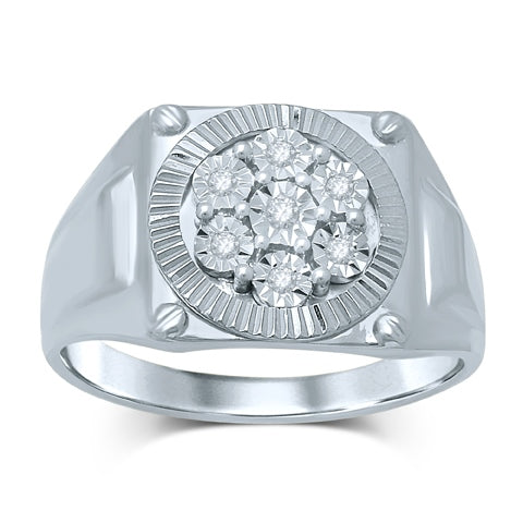 10KT 0.10- 0.11CT D-MENS RING