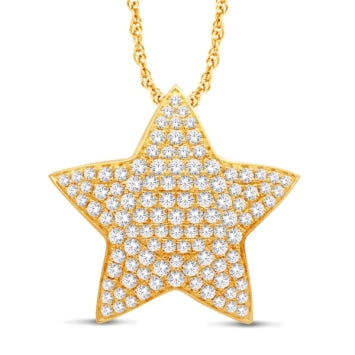 14 Karat Yellow Gold 2.00 Carat Diamonds Star HipHop Pendant-1025431-YG