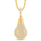 10 Karat All Yellow Gold 3.00 Carat Diamonds Bulb HipHop Pendant-1025455-ALY