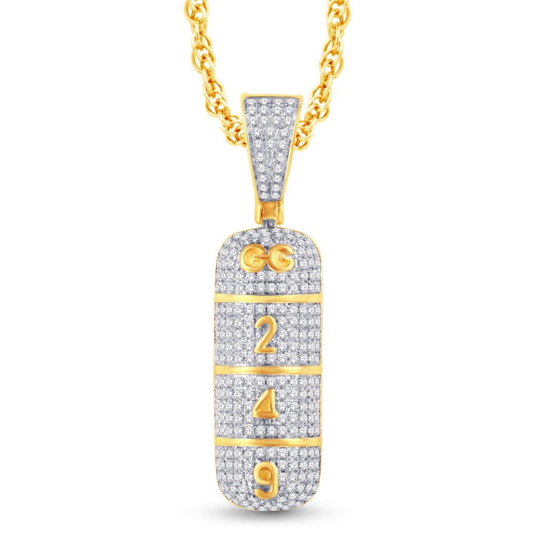 10 Karat Yellow Gold 0.52 Carat Diamonds Drug Pill Tablet HipHop Pendant-1025638-YG