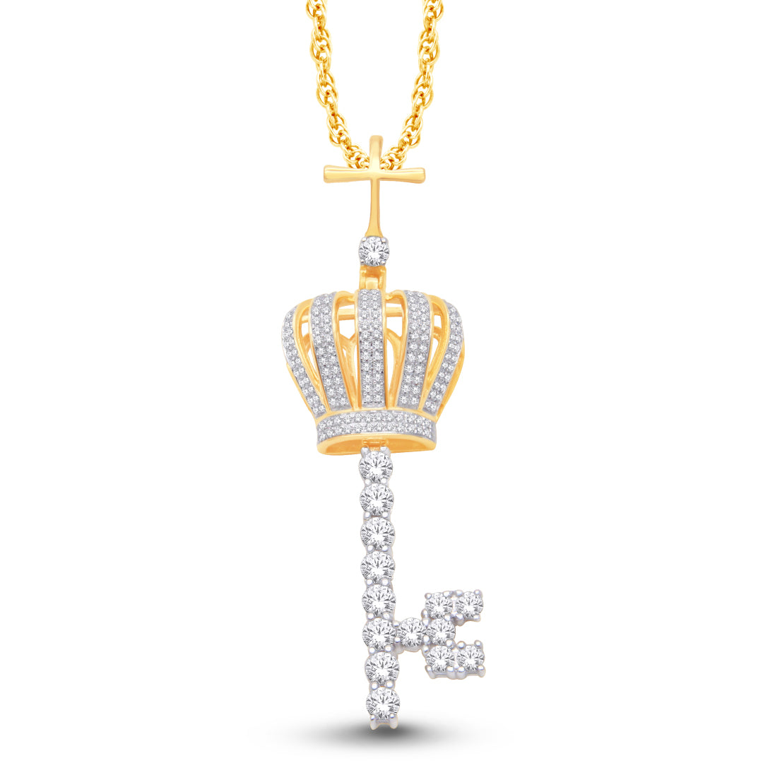 10 Karat Yellow Gold 1.25 Carat Diamonds Key HipHop Pendant-1025670-YG