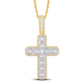 10 Karat All Yellow Gold 2.15 Carat Diamonds Latin Cross HipHop Pendant-1025774-ALY