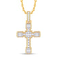 10 Karat Two-Tone (Yellow and White) Gold 1.50 Carat Diamonds Latin Cross HipHop Pendant-1025784-YW