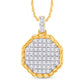 10 Karat Yellow Gold 1.10 Carat Diamonds Rope Style HipHop Pendant-1025922-YG