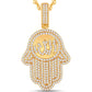 10 Karat All Yellow Gold 2.50 Carat Diamonds Hamsa HipHop Pendant-1025947-ALY