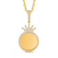 10 Karat All Yellow Gold 1.49 Carat Diamonds Round Memory Charms HipHop Pendant-1026046-ALY