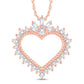 10 Karat All Rose Gold 0.31 Carat Diamonds Heart Pendant-1026127-ALR