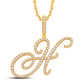 10 Karat All Yellow Gold 1.05 Carat Diamonds Initial (H) HipHop Pendant-1026190-ALY